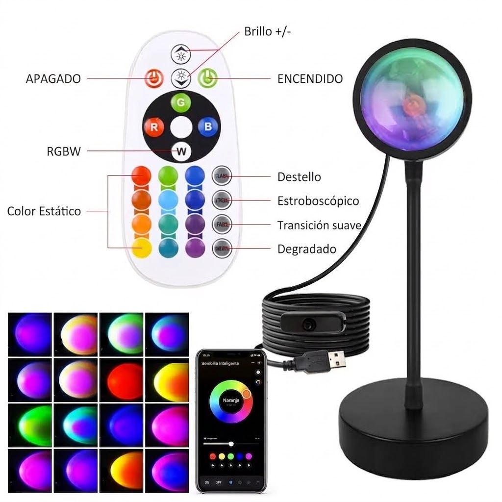 Lámpara Inteligente Sunset RGB